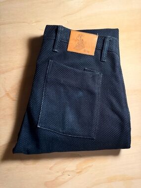 Rogue Territory Blue Sashiko Pants with Patch Pocket